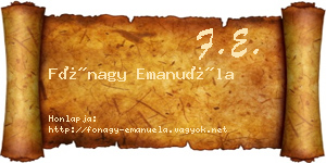 Fónagy Emanuéla névjegykártya